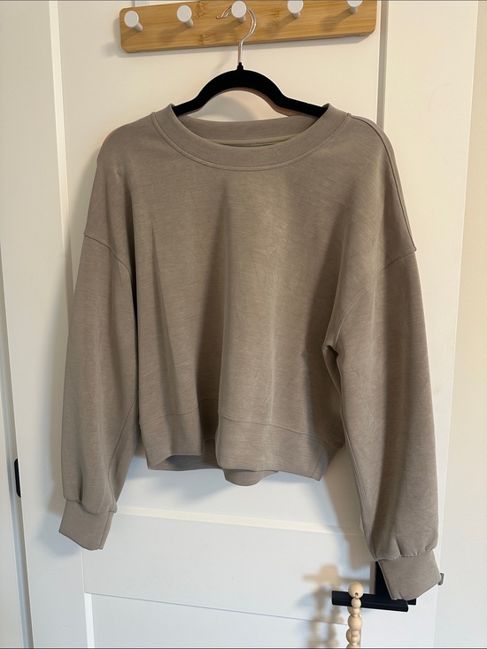 lululemon athletica Tops - lululemon athletica Relaxed softstreme Crewneck Sweatshirt in Taupe